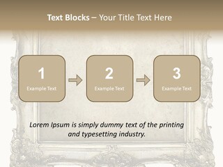 Gilded Shabby Chic Wall PowerPoint Template