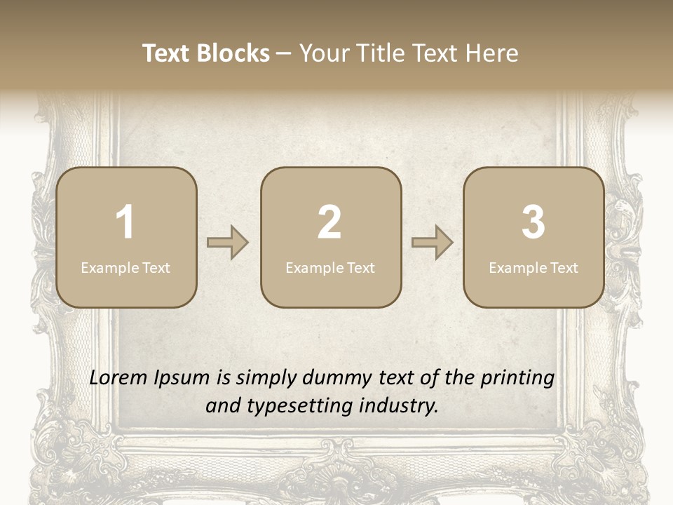 Gilded Shabby Chic Wall PowerPoint Template