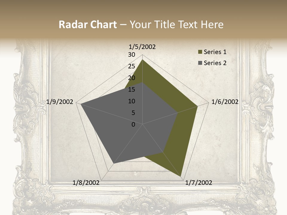 Gilded Shabby Chic Wall PowerPoint Template