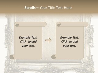 Gilded Shabby Chic Wall PowerPoint Template