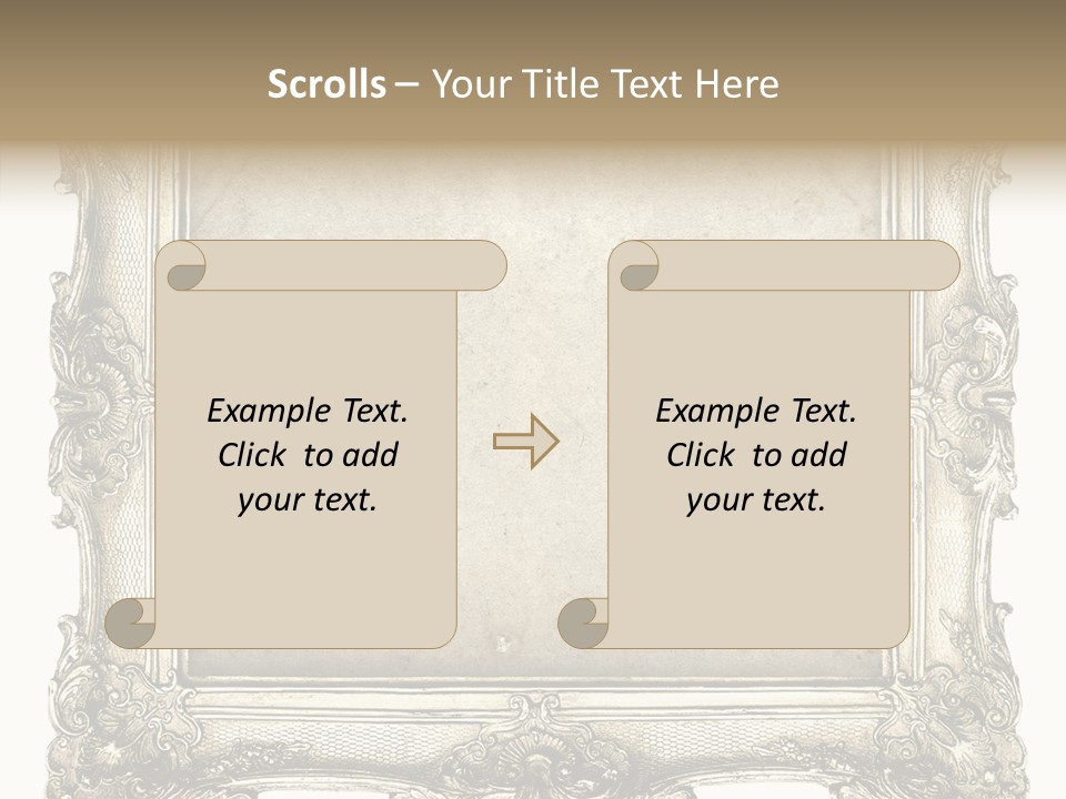 Gilded Shabby Chic Wall PowerPoint Template