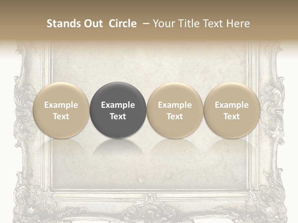 Gilded Shabby Chic Wall PowerPoint Template