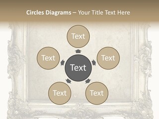 Gilded Shabby Chic Wall PowerPoint Template