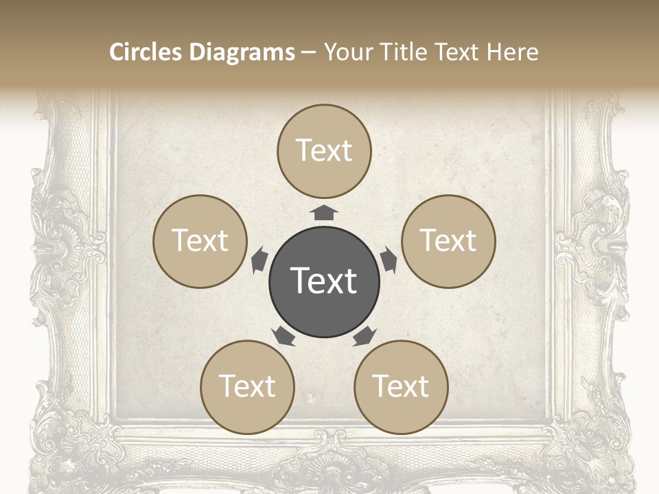 Gilded Shabby Chic Wall PowerPoint Template