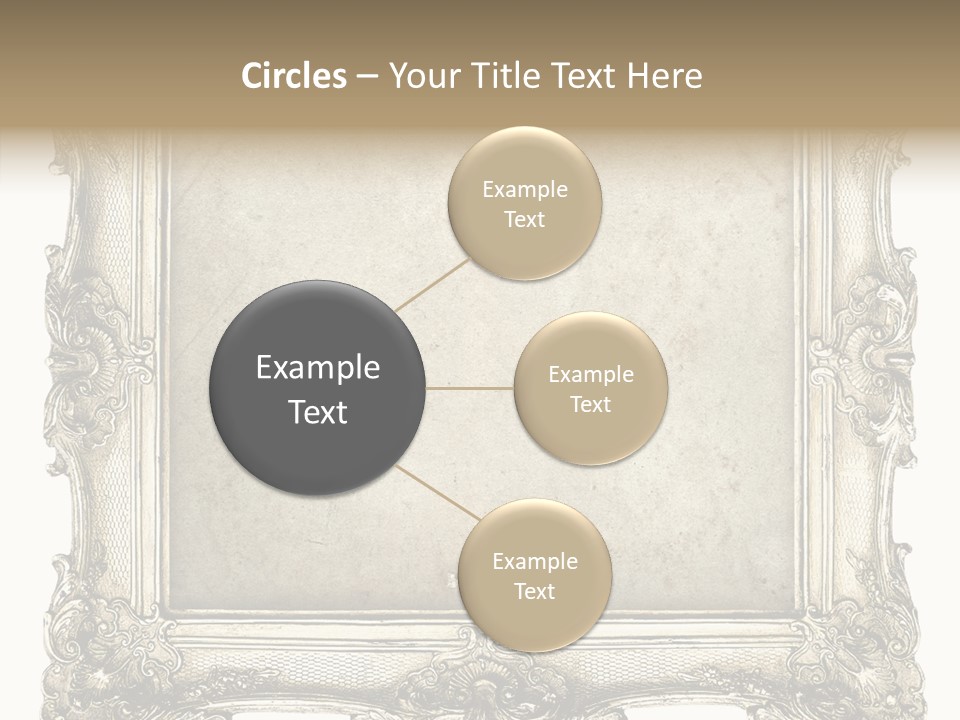 Gilded Shabby Chic Wall PowerPoint Template