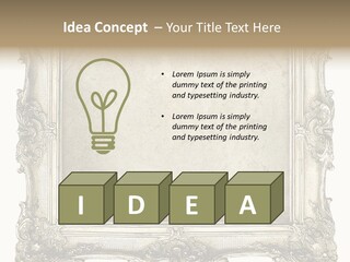 Gilded Shabby Chic Wall PowerPoint Template