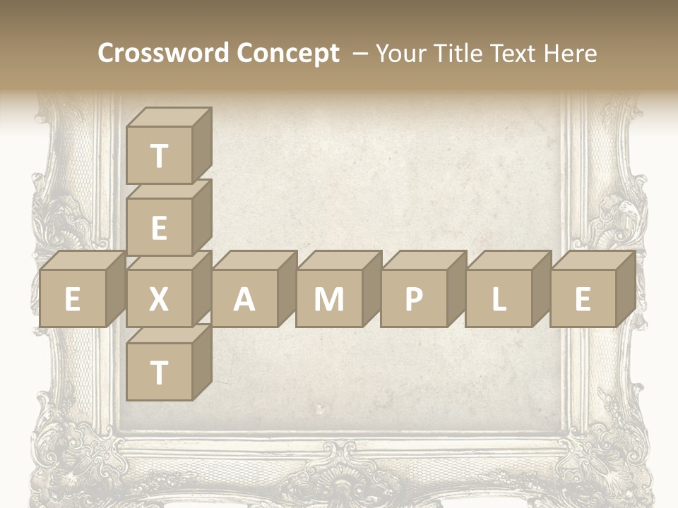 Gilded Shabby Chic Wall PowerPoint Template