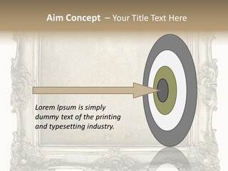 Gilded Shabby Chic Wall PowerPoint Template