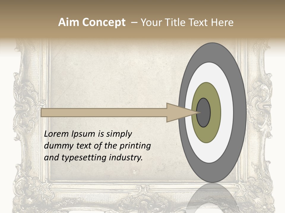 Gilded Shabby Chic Wall PowerPoint Template