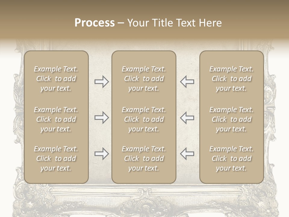 Gilded Shabby Chic Wall PowerPoint Template