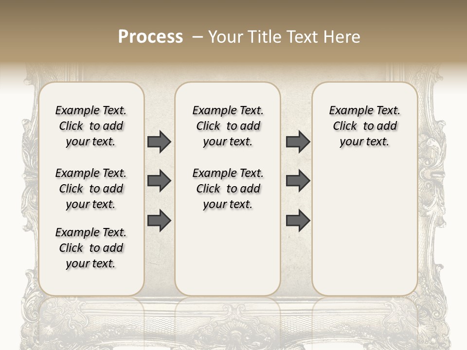 Gilded Shabby Chic Wall PowerPoint Template