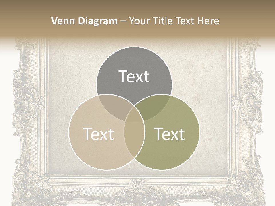 Gilded Shabby Chic Wall PowerPoint Template