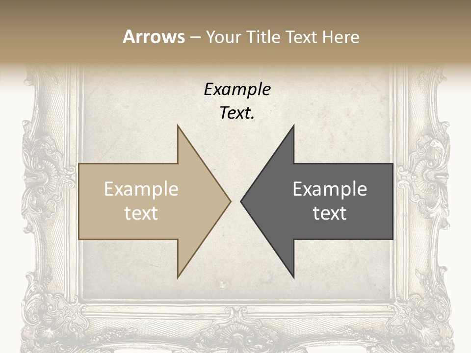 Gilded Shabby Chic Wall PowerPoint Template