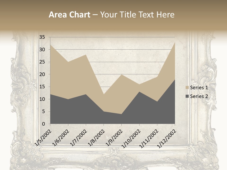 Gilded Shabby Chic Wall PowerPoint Template