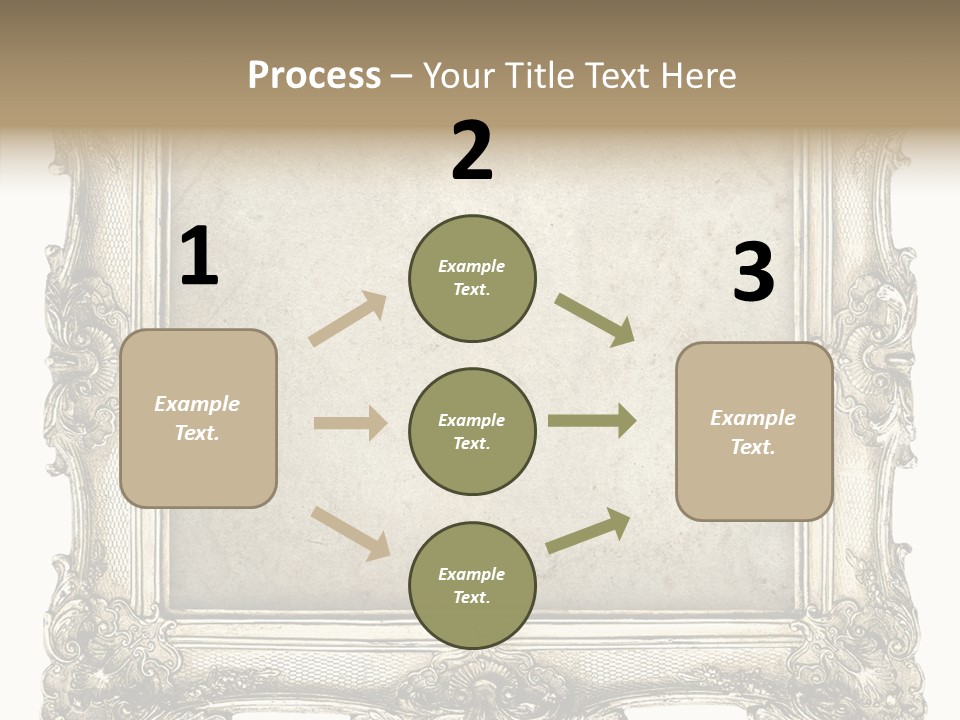 Gilded Shabby Chic Wall PowerPoint Template