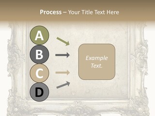 Gilded Shabby Chic Wall PowerPoint Template