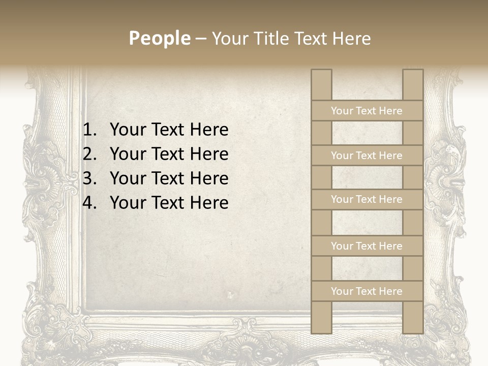 Gilded Shabby Chic Wall PowerPoint Template