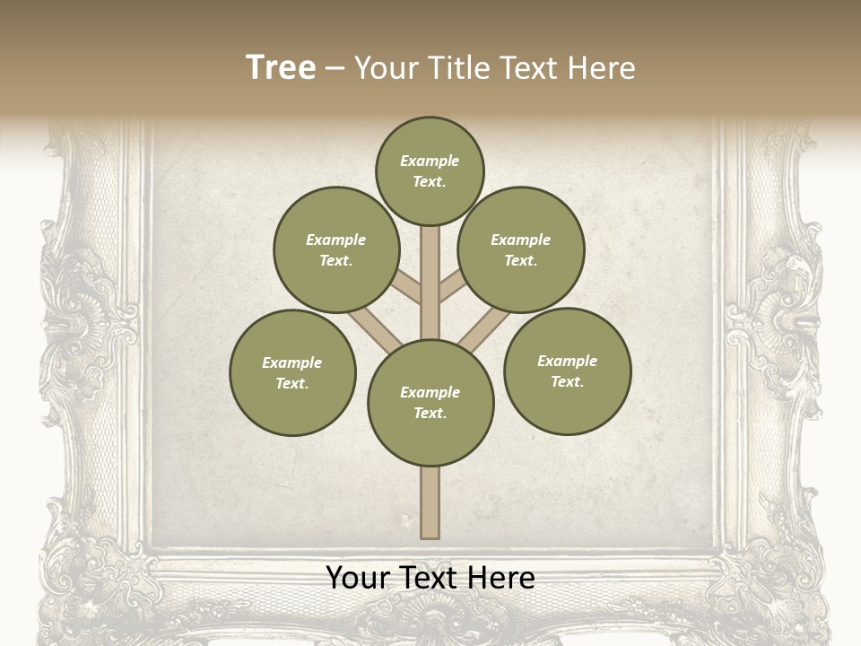 Gilded Shabby Chic Wall PowerPoint Template