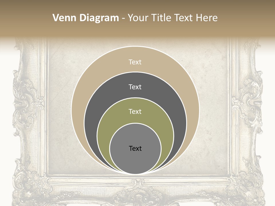 Gilded Shabby Chic Wall PowerPoint Template