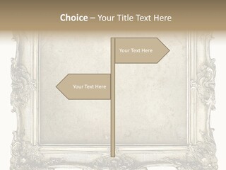 Gilded Shabby Chic Wall PowerPoint Template