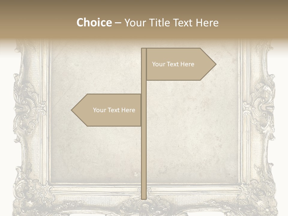 Gilded Shabby Chic Wall PowerPoint Template