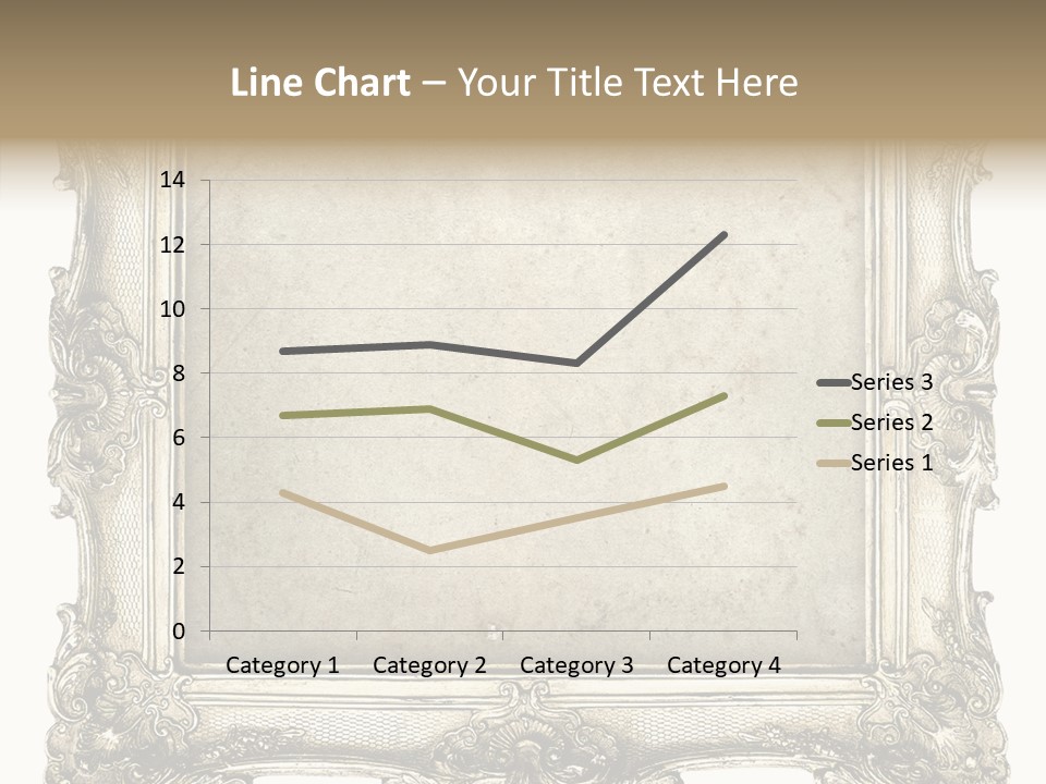 Gilded Shabby Chic Wall PowerPoint Template