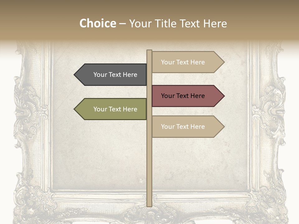 Gilded Shabby Chic Wall PowerPoint Template