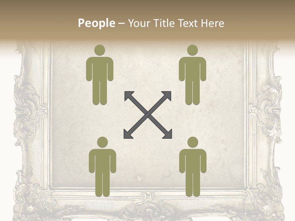 Gilded Shabby Chic Wall PowerPoint Template