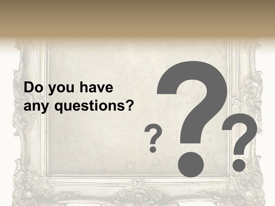 Gilded Shabby Chic Wall PowerPoint Template