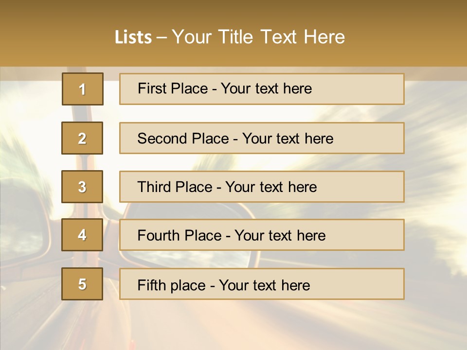 Traffic Blue Daylight PowerPoint Template