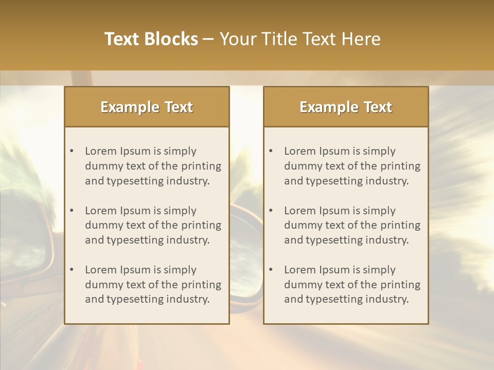 Traffic Blue Daylight PowerPoint Template