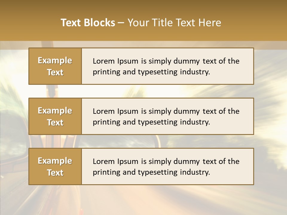 Traffic Blue Daylight PowerPoint Template