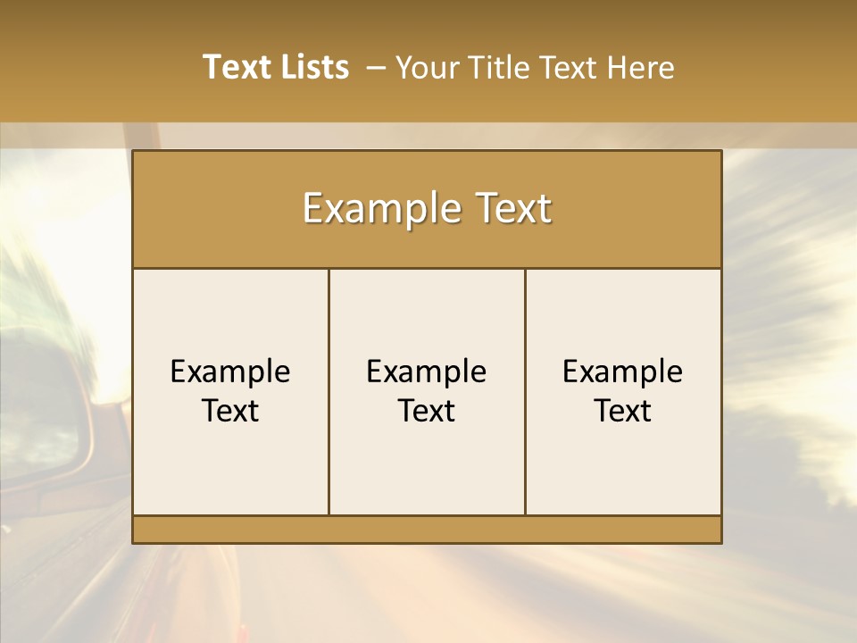 Traffic Blue Daylight PowerPoint Template