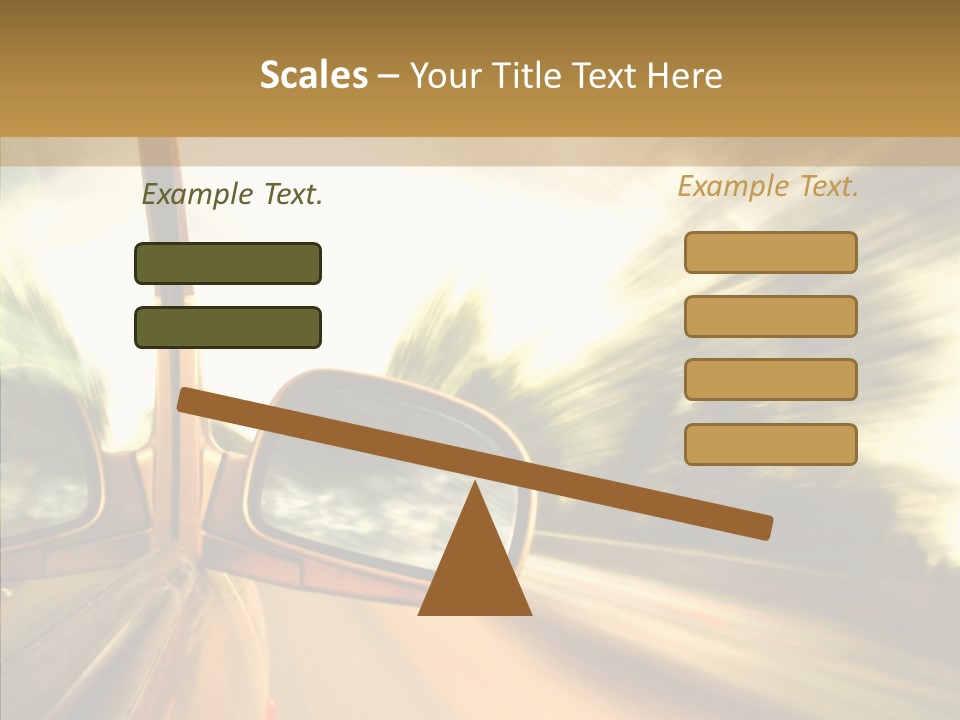 Traffic Blue Daylight PowerPoint Template