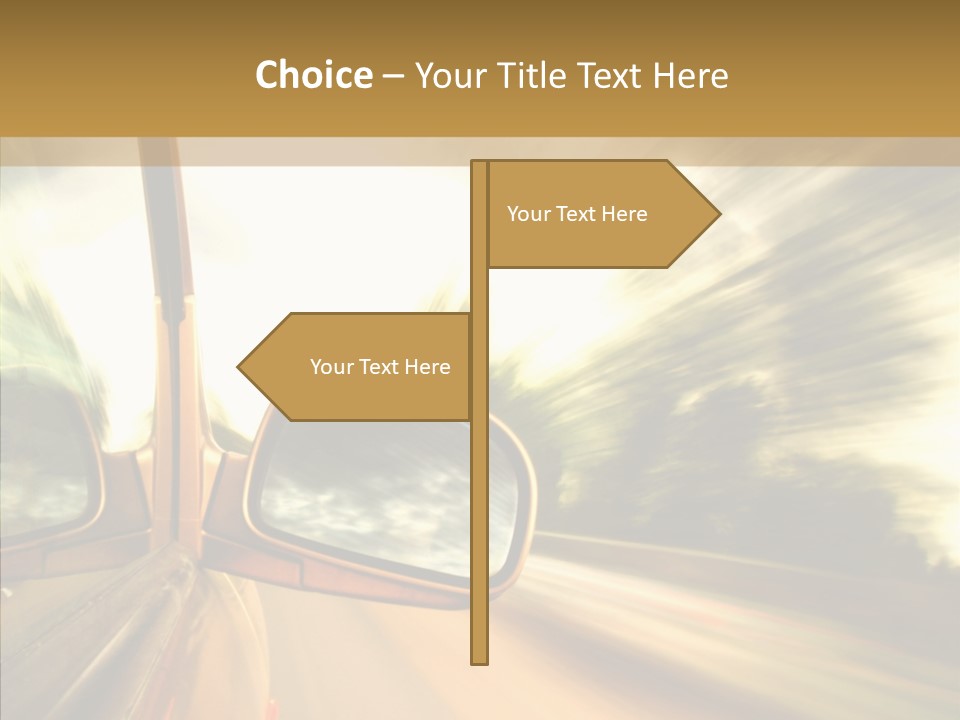 Traffic Blue Daylight PowerPoint Template