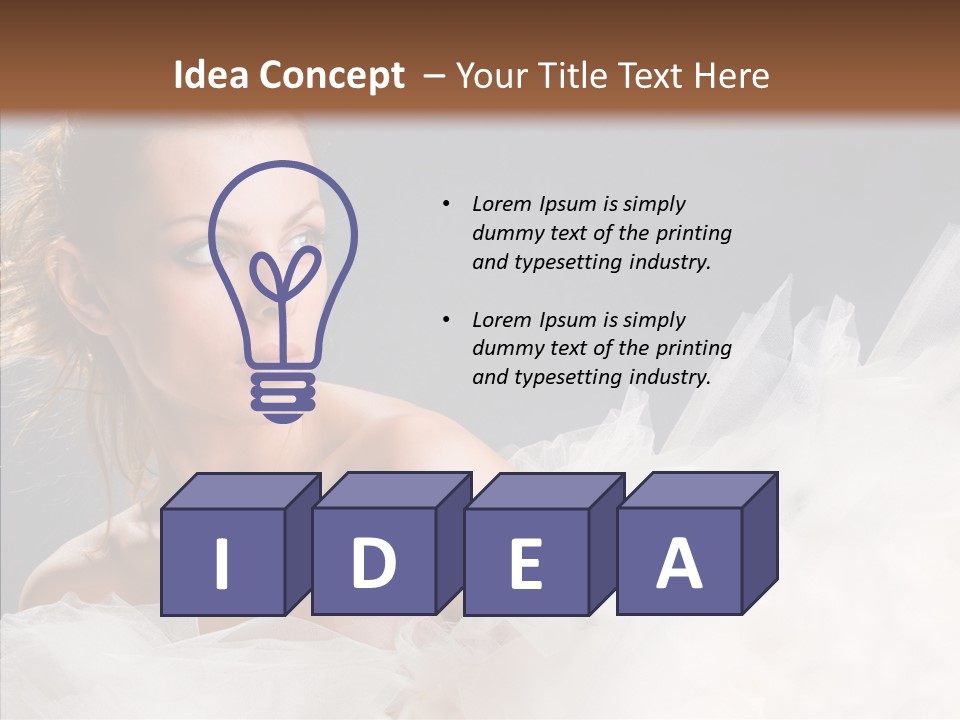 Blonde Skin Girl PowerPoint Template