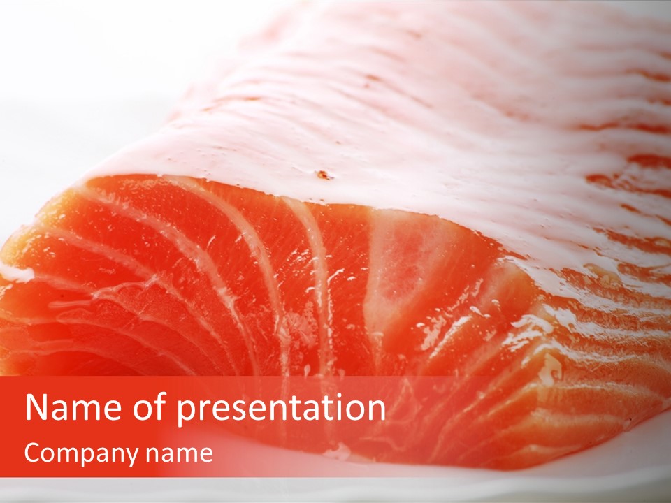 Kitchen Food Salmon PowerPoint Template