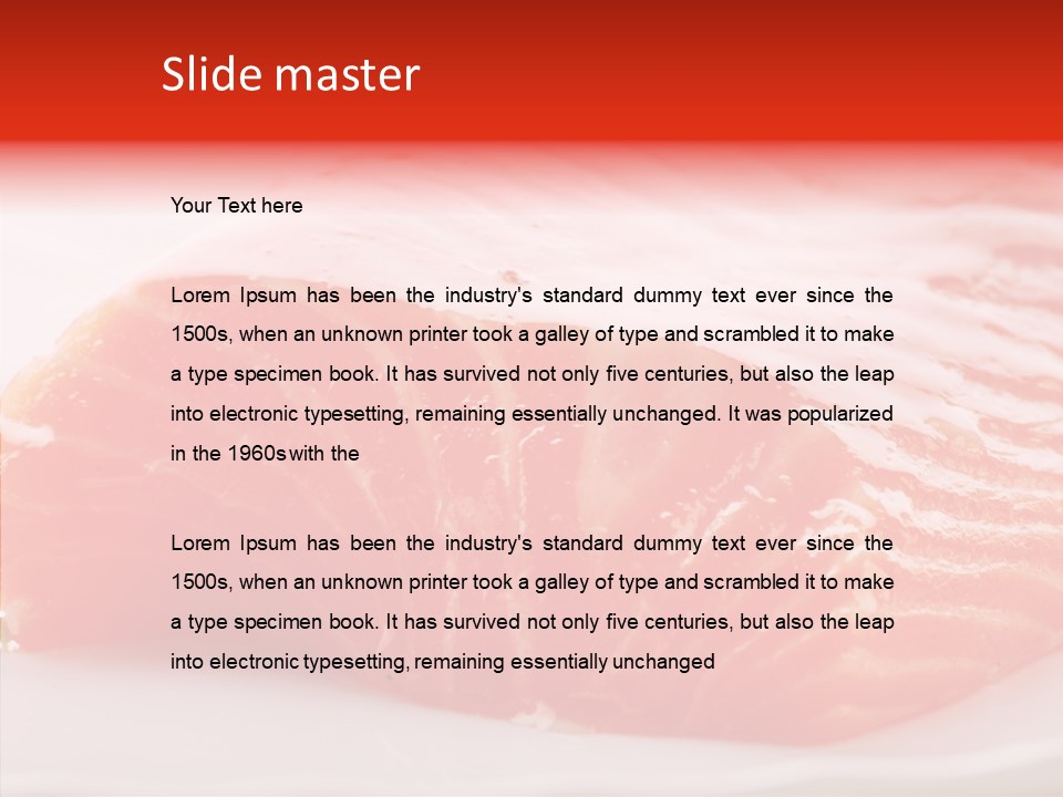 Kitchen Food Salmon PowerPoint Template