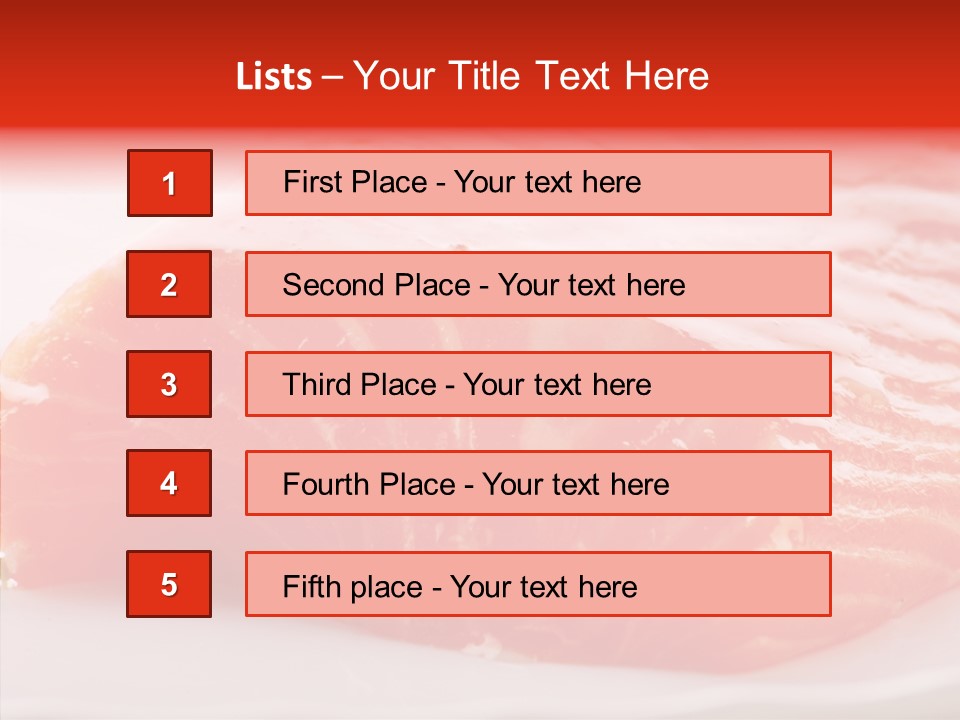 Kitchen Food Salmon PowerPoint Template