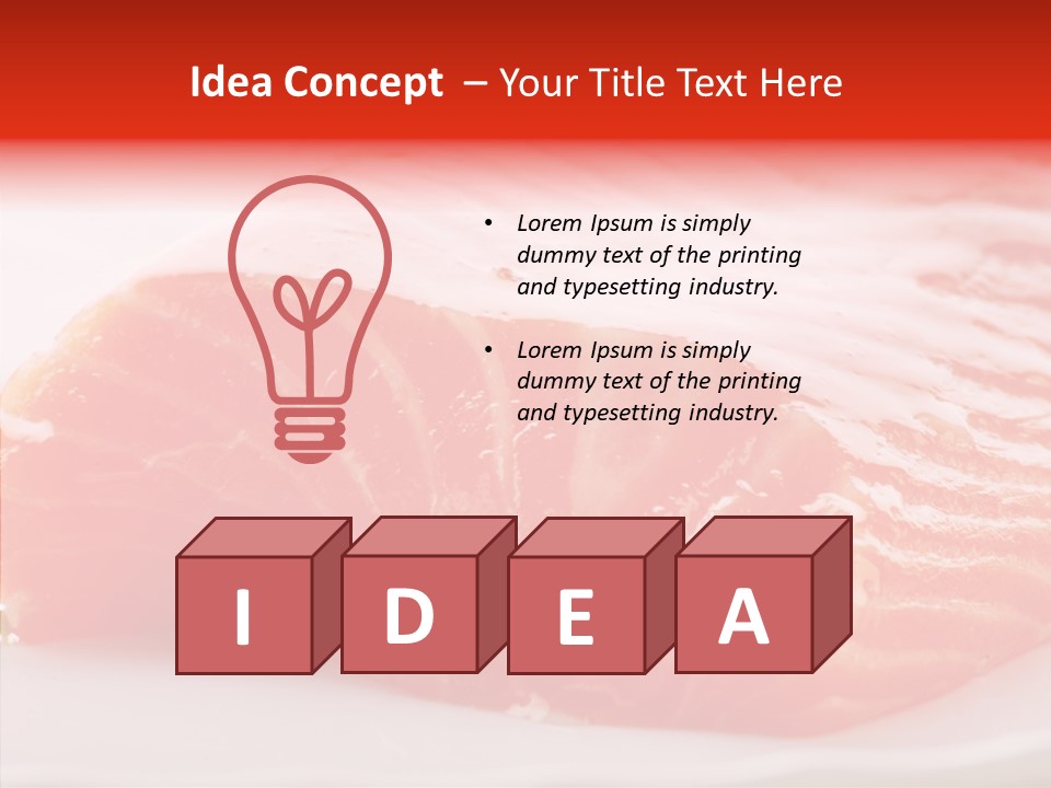 Kitchen Food Salmon PowerPoint Template