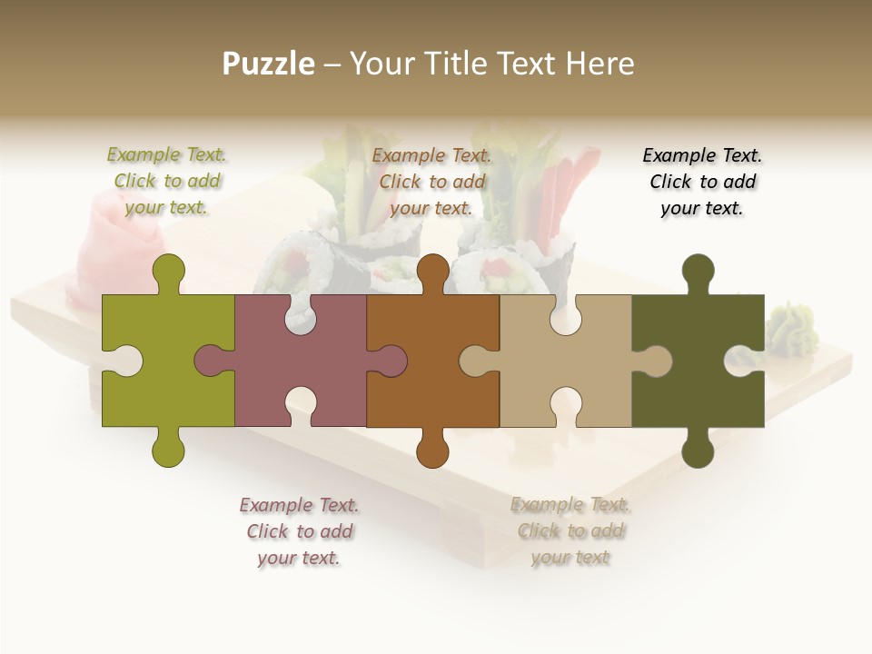 Tuna Cooked Sushi PowerPoint Template