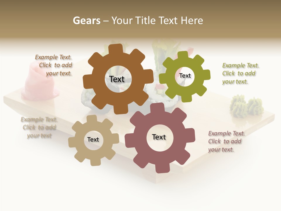 Tuna Cooked Sushi PowerPoint Template