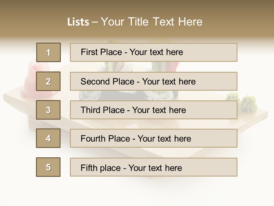 Tuna Cooked Sushi PowerPoint Template
