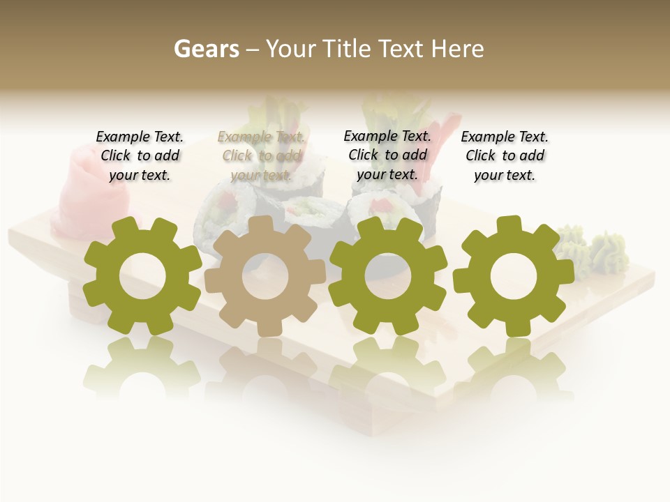 Tuna Cooked Sushi PowerPoint Template