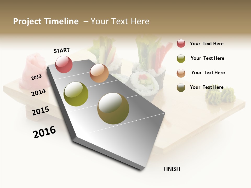 Tuna Cooked Sushi PowerPoint Template