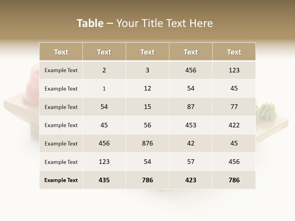 Tuna Cooked Sushi PowerPoint Template