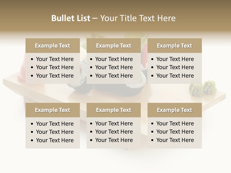 Tuna Cooked Sushi PowerPoint Template