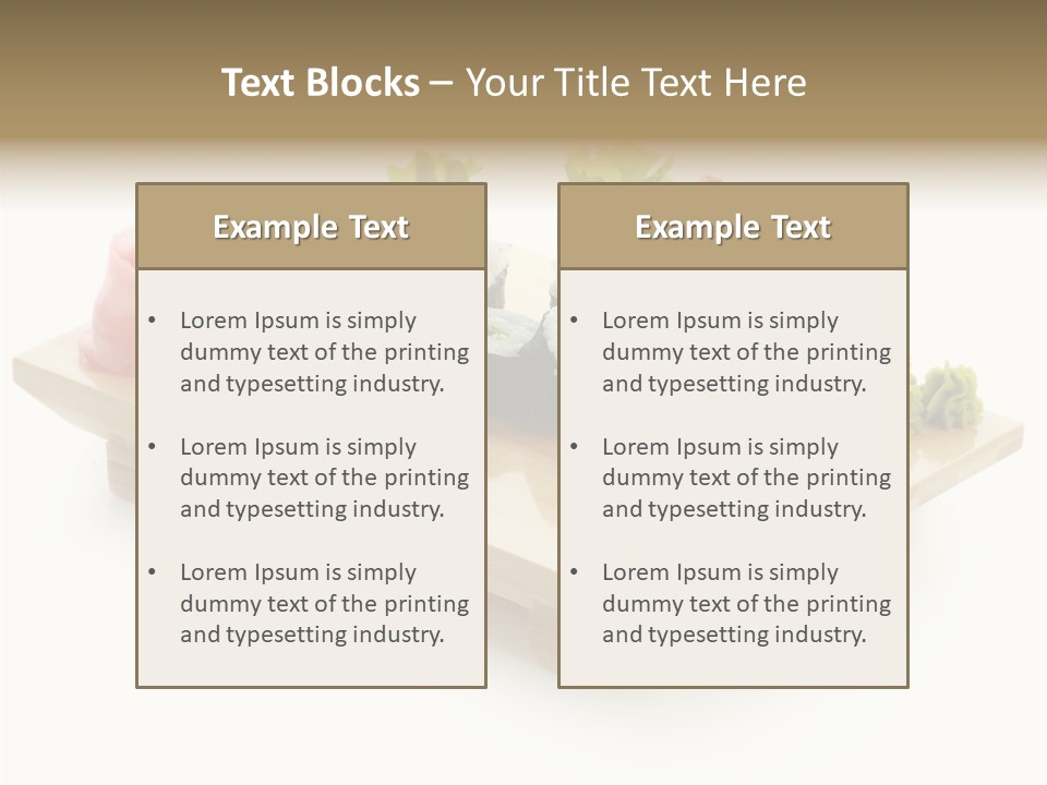 Tuna Cooked Sushi PowerPoint Template