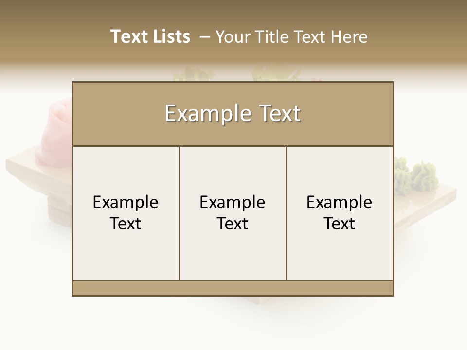 Tuna Cooked Sushi PowerPoint Template