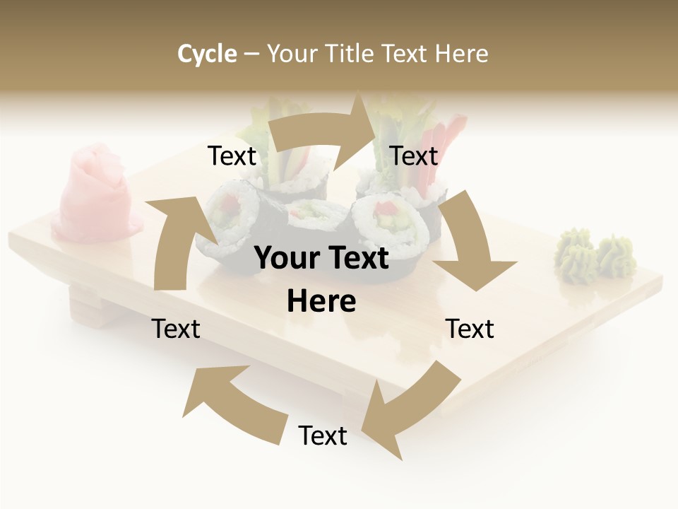 Tuna Cooked Sushi PowerPoint Template